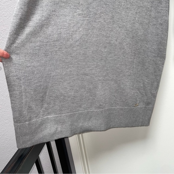 Tommy Hilfiger Embellished Heart Sweater Dress Size Large Gray Red Blue - Picture 3 of 10